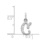 14KW Diamond-cut Letter C Initial Charm - Image 3