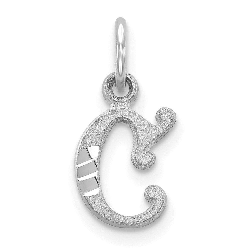 WCH139-C.jpg 14KW Diamond-cut Letter C Initial Charm - Image 1