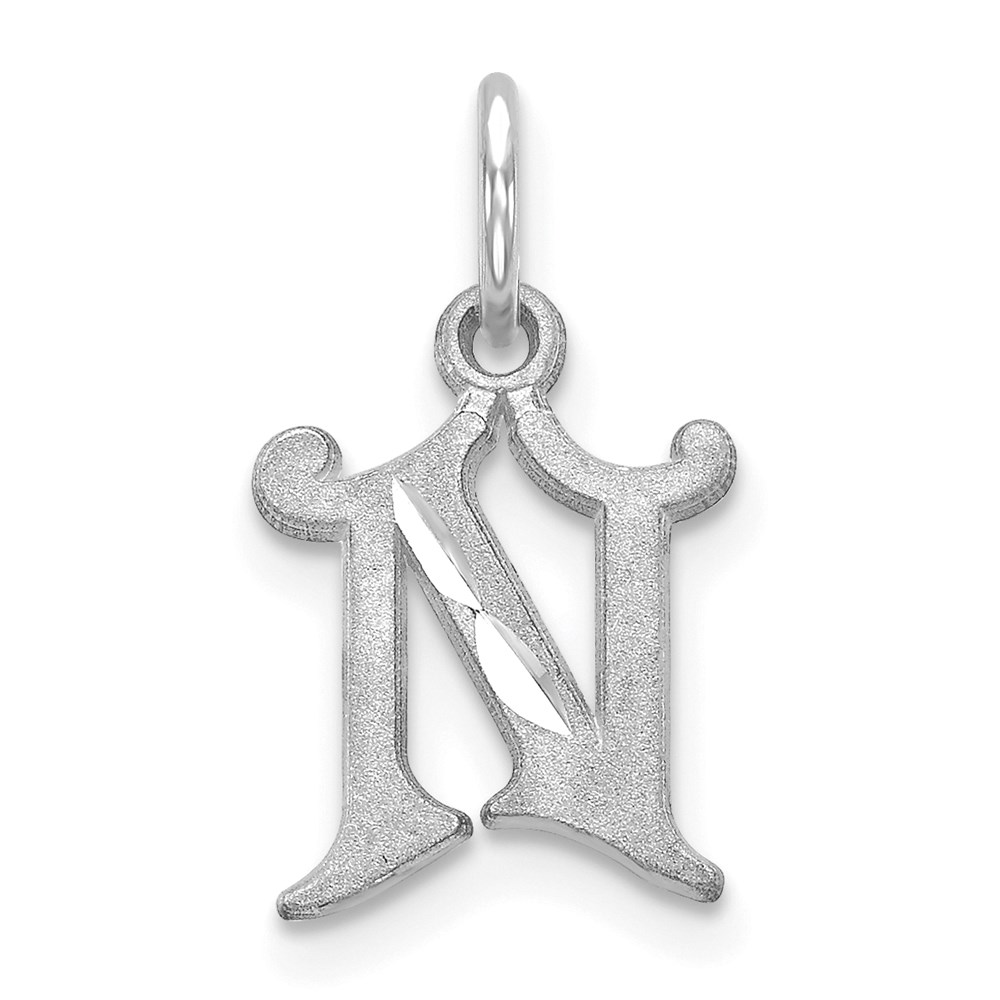 WCH139-N.jpg 14KW Diamond-cut Letter N Initial Charm - Image 1