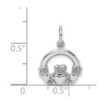 14k White Gold Claddagh Charm - Image 4