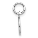 14k White Gold Small Polished Angel Round Charm - Image 2