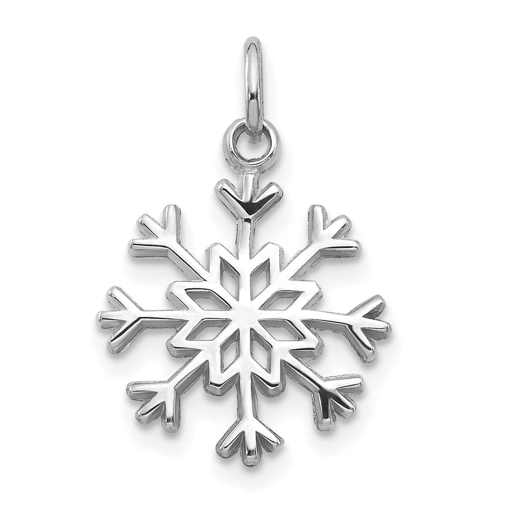 WCH60.jpg 14k White Gold Snowflake Charm - Image 1