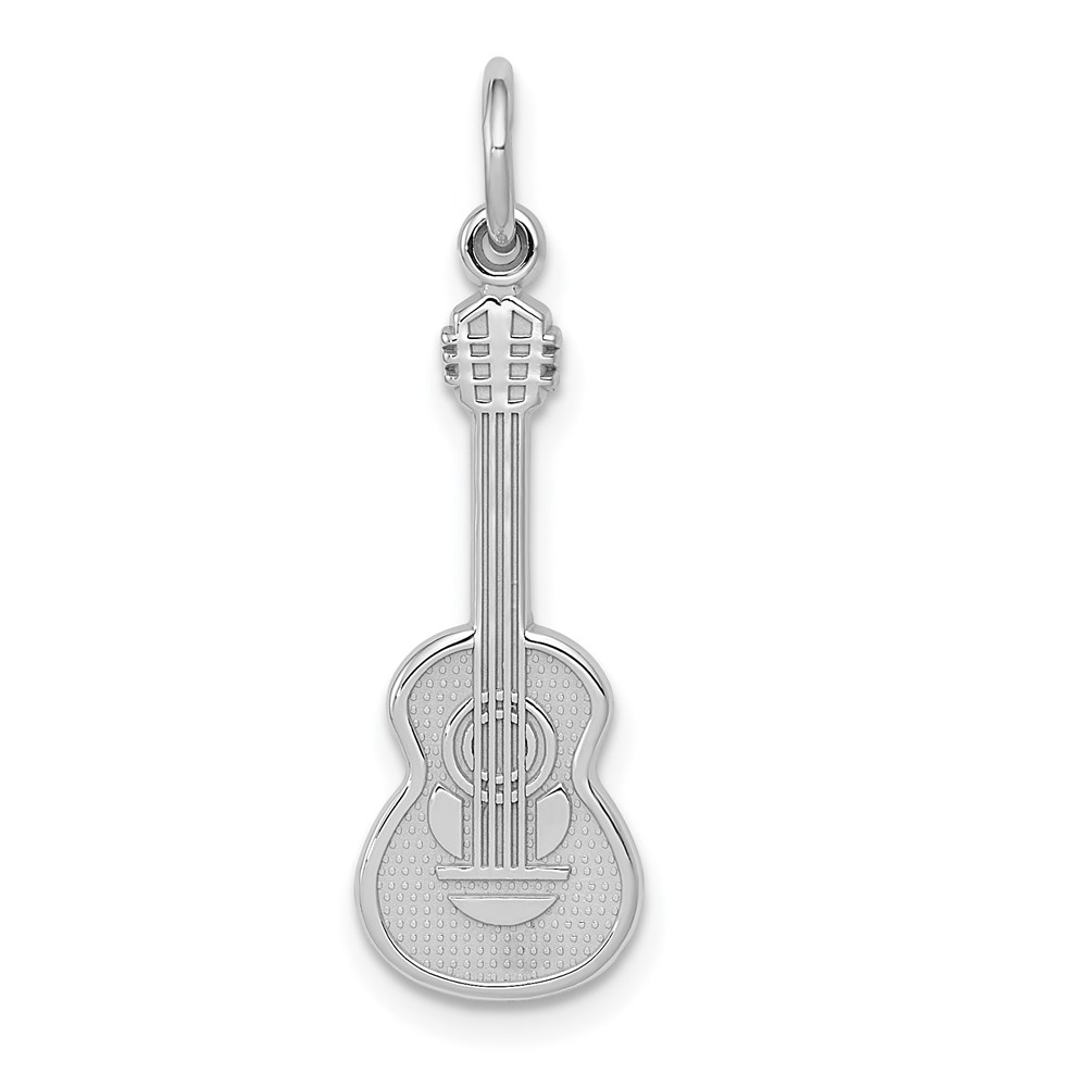WCH70.jpg 14k White Gold Acoustic Guitar Charm - Image 1
