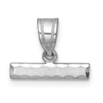 14kw Large Brushed Diamond Cut Number Top Charm