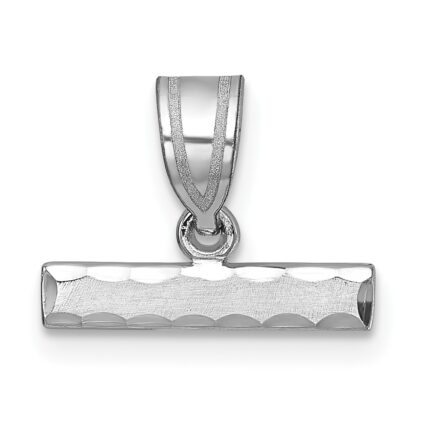 14kw Large Brushed Diamond Cut Number Top Charm