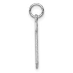 14kw Large Brushed Diamond-cut Number 0 Charm - Image 2