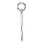 14kw Large Brushed Diamond-cut  Number 5 Charm - Image 2