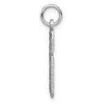 14kw Large Brushed Diamond-cut  Number 6 Charm - Image 2