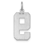 14kw Large Brushed Diamond-cut  Number 9 Charm - Image 4