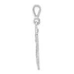 14kw Large Brushed Diamond-cut Number 24 Charm - Image 2