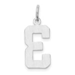 14kw  Medium Polished Number 3 Charm - Image 3