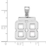14kw Medium Polished Number 88 Charm - Image 3