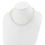 10k 5-6mm White Near-Round Freshwater Cultured Pearl Necklace - Image 3