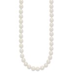 10k 6-7mm White Near-Round Freshwater Cultured Pearl Necklace - Image 2