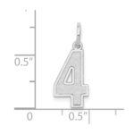 14kw Medium Satin Number 4 Charm - Image 3