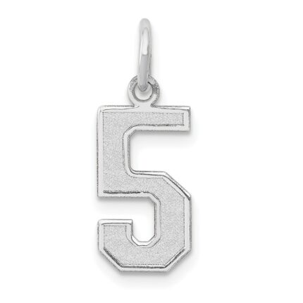 14kw Medium Satin Number 5 Charm