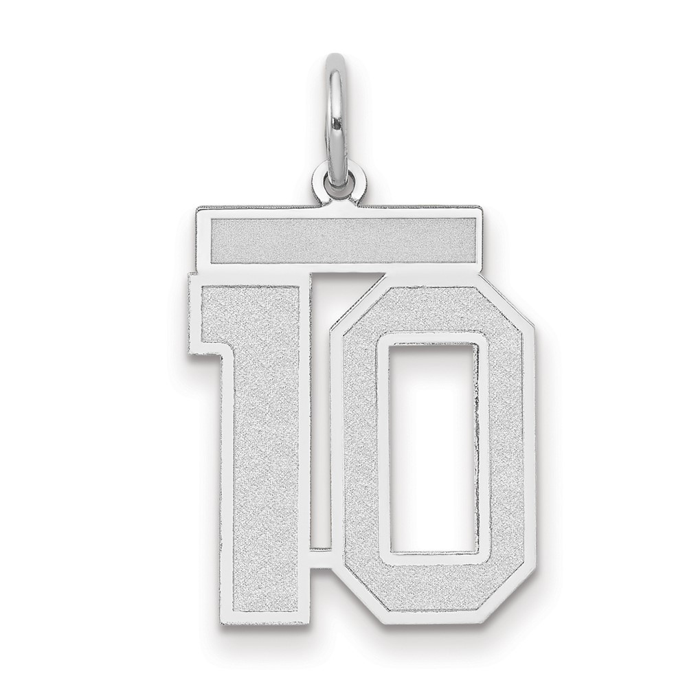 WSM10.jpg 14kw Medium Satin Number 10 Charm - Image 1