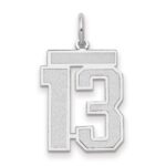 14kw Medium Satin Number 13 Charm