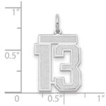 14kw Medium Satin Number 13 Charm - Image 4