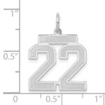 14kw Medium Satin Number 22 Charm - Image 4