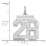 14kw Medium Satin Number 28 Charm - Image 2