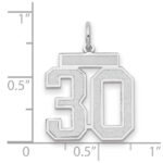 14kw Medium Satin Number 30 Charm - Image 2