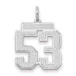 14kw Medium Satin Number 53 Charm