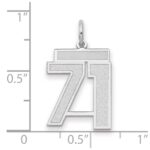 14kw Medium Satin Number 71 Charm - Image 2