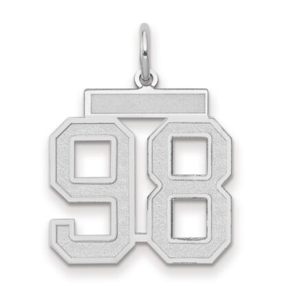 14kw Medium Satin Number 98 Charm