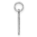 14kw Small Brushed Diamond-cut Number 0 Charm - Image 2