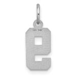 14kw Small Brushed Diamond-cut Number 9 Charm - Image 4