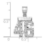 14kw Small Brushed Diamond-cut Number 46 Charm - Image 2