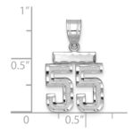 14kw Small Brushed Diamond-cut Number 55 Charm - Image 2