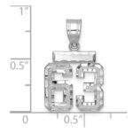 14kw Small Brushed Diamond-cut Number 63 Charm - Image 2