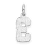 14kw Small Polished Number 3 Charm - Image 3