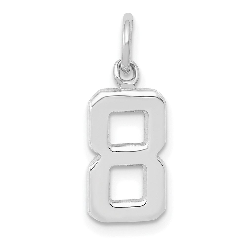 WSP08.jpg 14kw Small Polished Number 8 Charm - Image 1