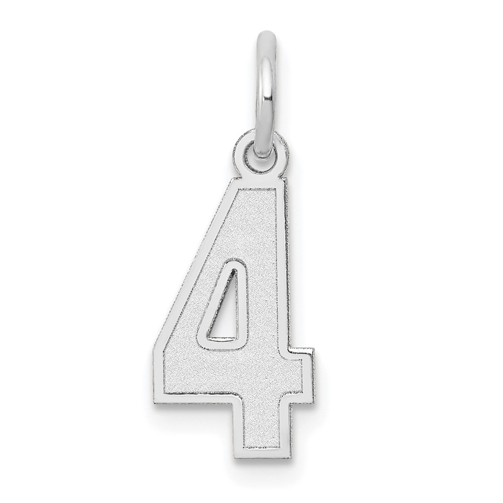 WSS04.jpg 14kw Small Satin Number 4 Charm - Image 1