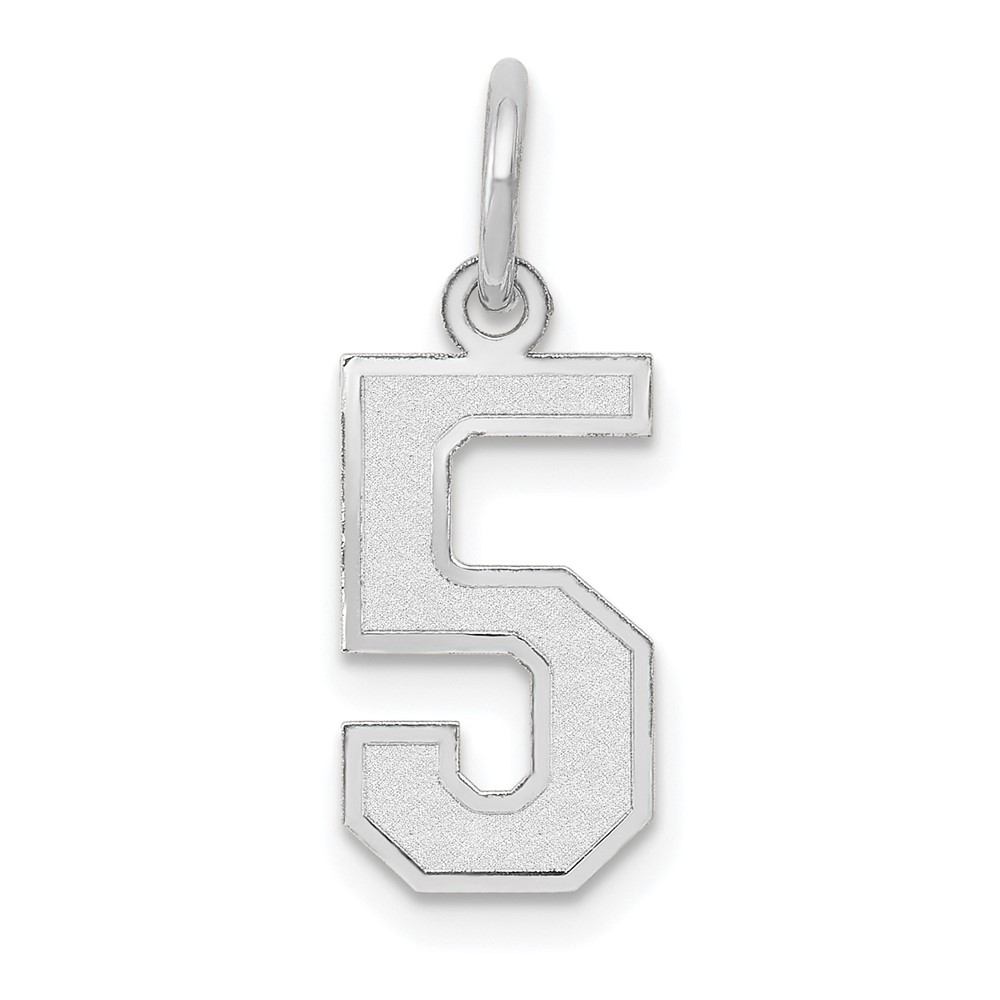WSS05.jpg 14kw Small Satin Number 5 Charm - Image 1