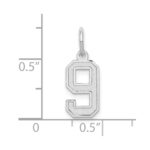14kw Small Satin Number 9 Charm - Image 3