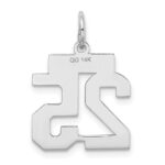 14kw Small Satin Number 25 Charm - Image 3