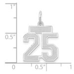 14kw Small Satin Number 25 Charm - Image 4