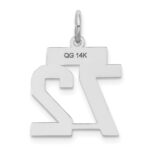 14kw Small Satin Number 72 Charm - Image 3