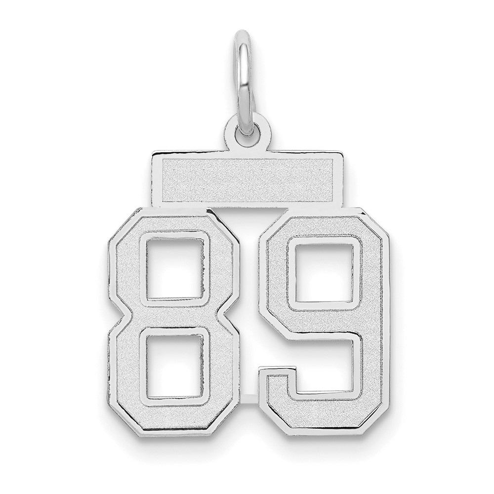WSS89.jpg 14kw Small Satin Number 89 Charm - Image 1
