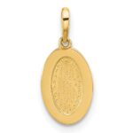 14K Plain with Rope Edge Engravable Oval 11.4x7.8mm Charm - Image 3