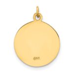 14k Polished and Satin Solid Caridad Del Cobre Medal Round Pendant - Image 4