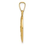 14k Polished and Satin Hollow Our Lady Of Guadalupe Medal Oval Charm - Image 2