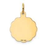 14k MERRY CHRISTMAS with Tree 15mm Engravable Disc Charm - Image 4