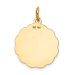 14K A DATE TO REMEMBER 18mm Engravable Disc Charm - Image 4