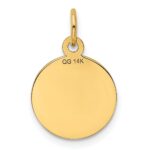 14K HAPPY ANNIVERSARY 13mm Engravable Disc Charm - Image 4