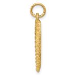 14K 50th ANNIVERSARY 19mm Engravable Rope-Edge Heart Charm - Image 2